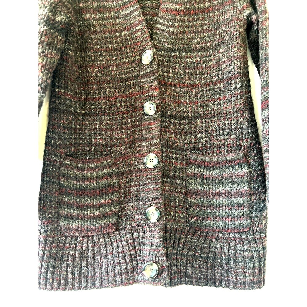 CJ Banks Multi Color Striped Button Up Cardigan with front Pockets Size XL